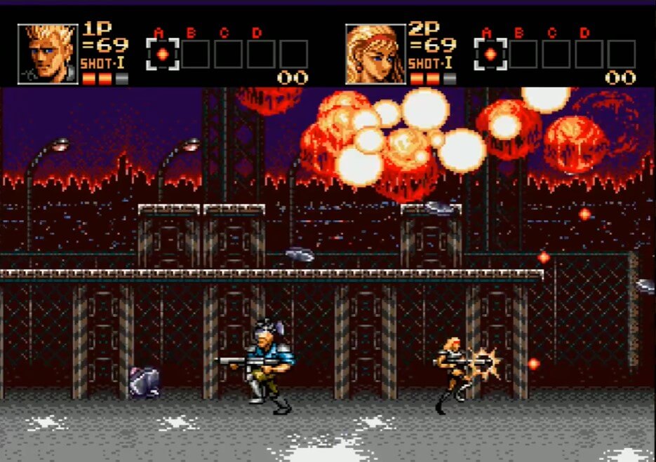 Contra - The Hard Corps - геймплей игры Sega Mega Drive\Genesis